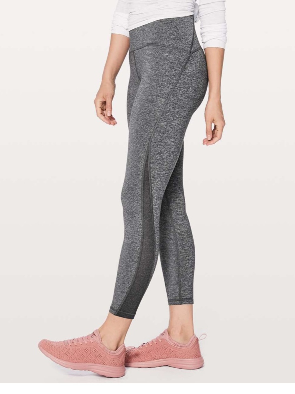 Lululemon Train Times 7/8 Leggings - Heathered Black